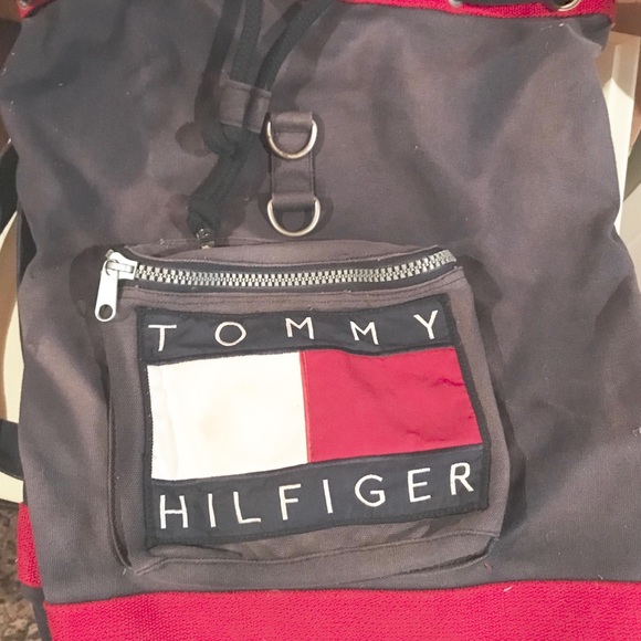 Vintage 90’s Tommy Hilfiger Flag Logo Backpack - Picture 2 of 4